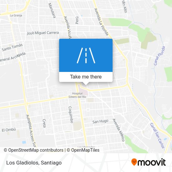 Mapa de Los Gladiolos