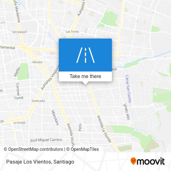 Mapa de Pasaje Los Vientos