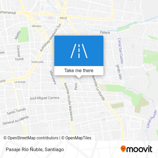 Pasaje Río Ñuble map