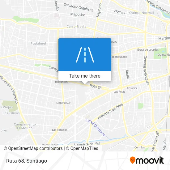 Ruta 68 map
