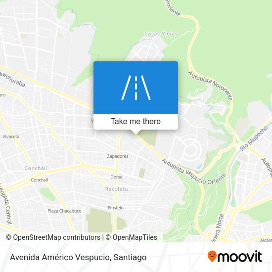 Avenida Américo Vespucio map