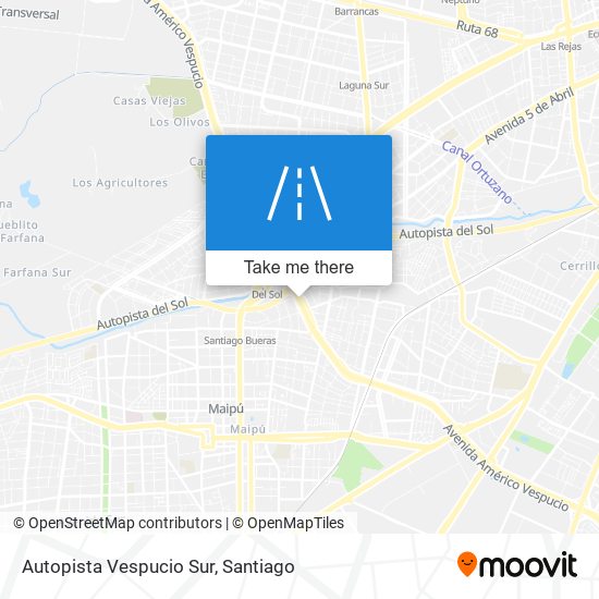 Mapa de Autopista Vespucio Sur