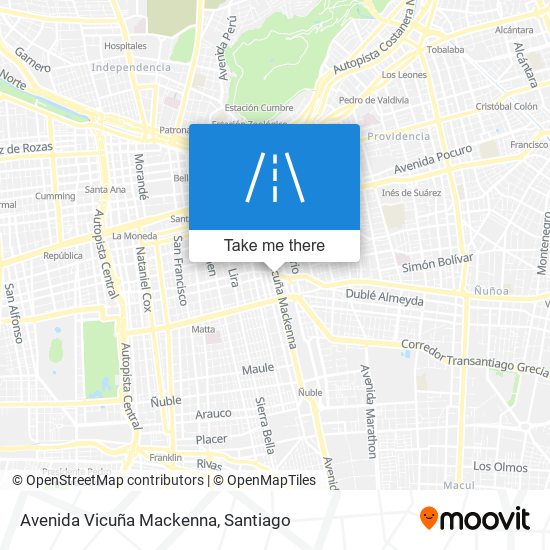 Avenida Vicuña Mackenna map