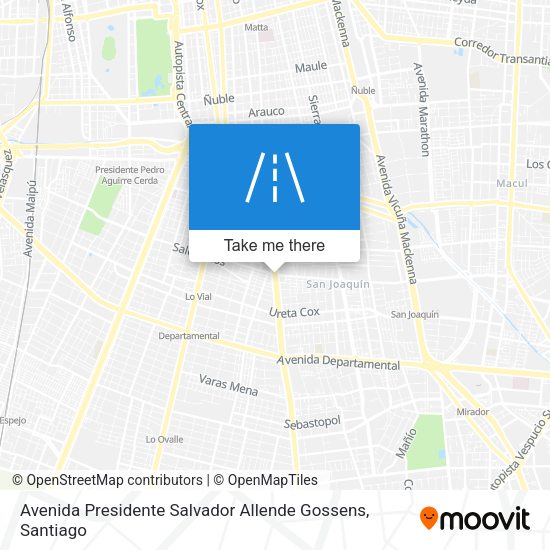 Avenida Presidente Salvador Allende Gossens map