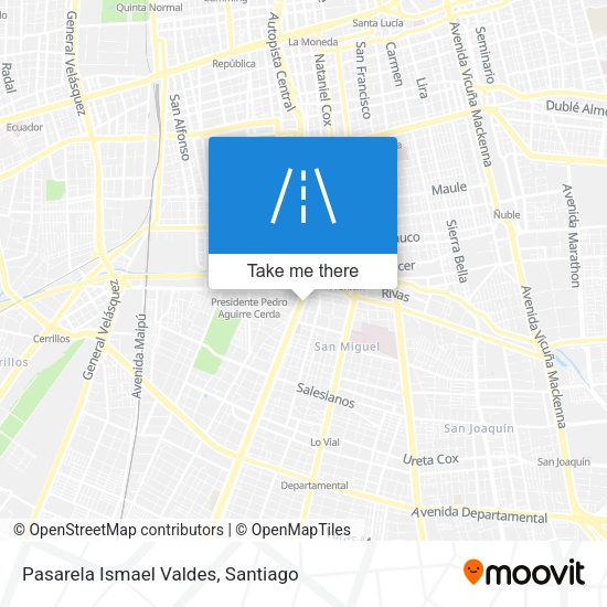 Mapa de Pasarela Ismael Valdes