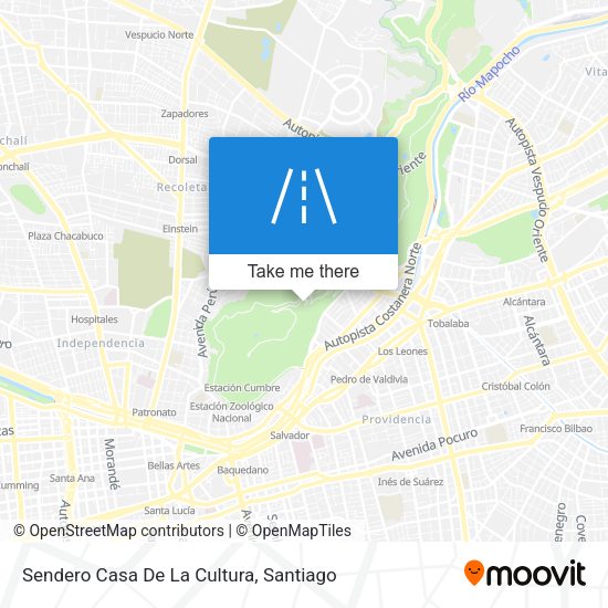Sendero Casa De La Cultura map