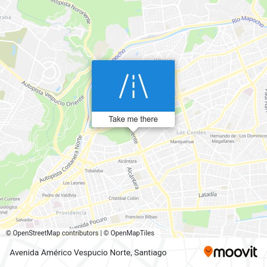Avenida Américo Vespucio Norte map