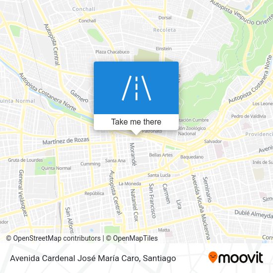 Avenida Cardenal José María Caro map