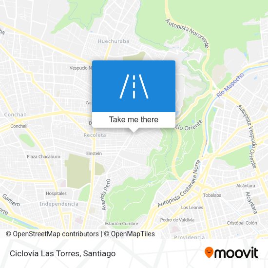 Mapa de Ciclovía Las Torres