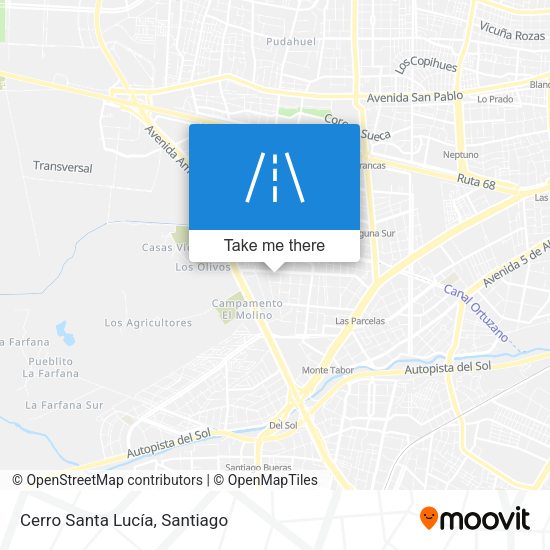 Cerro Santa Lucía map