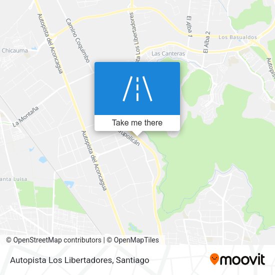 Mapa de Autopista Los Libertadores