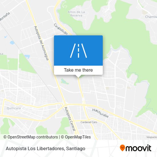Mapa de Autopista Los Libertadores