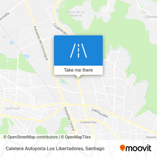 Mapa de Caletera Autopista Los Libertadores