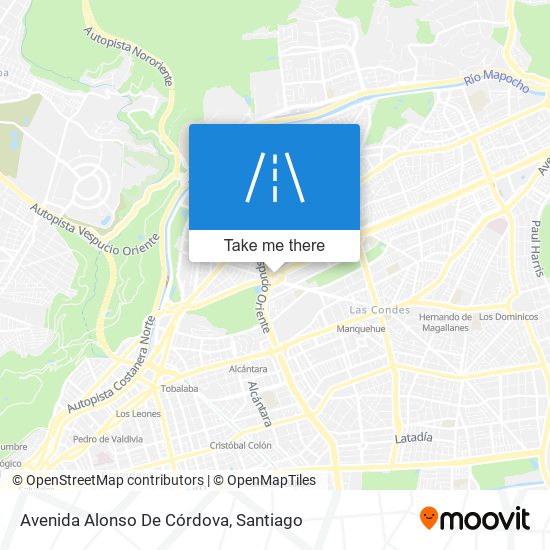 Mapa de Avenida Alonso De Córdova