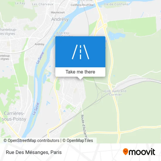 Rue Des Mésanges map