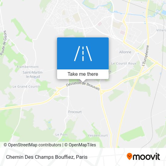 Chemin Des Champs Bouffiez map