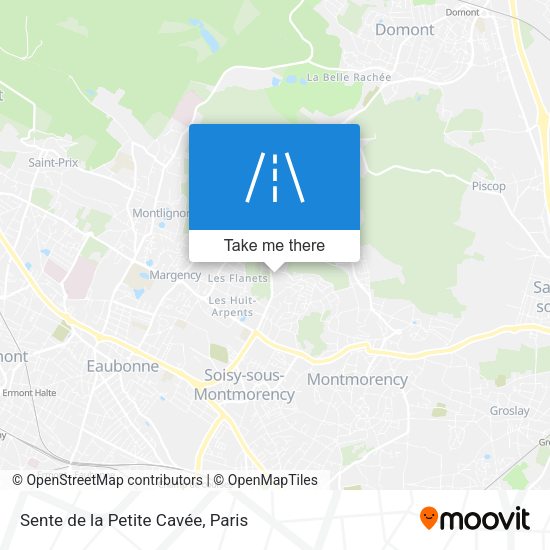 Sente de la Petite Cavée map