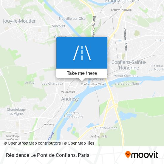 Résidence Le Pont de Conflans map