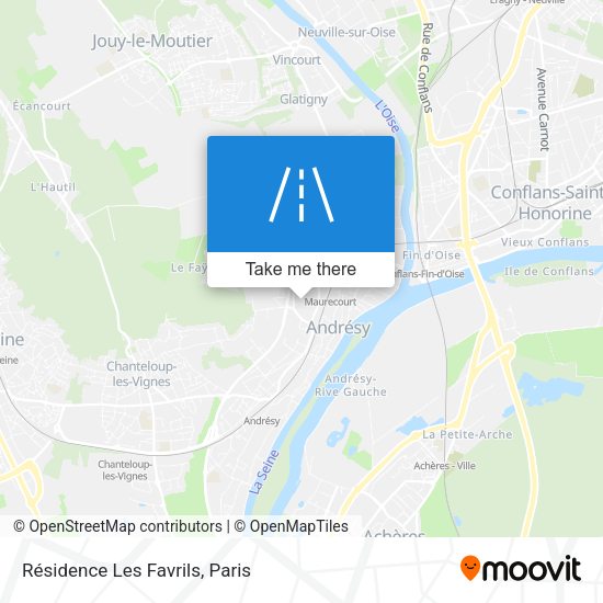 Résidence Les Favrils map