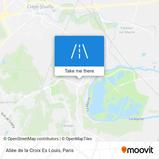 Mapa Allée de la Croix Es Louis
