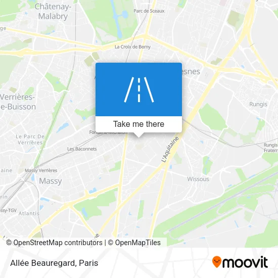 Allée Beauregard map