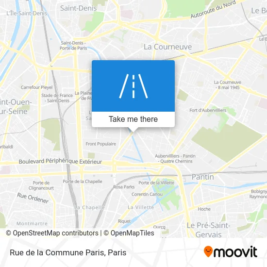 Rue de la Commune Paris map