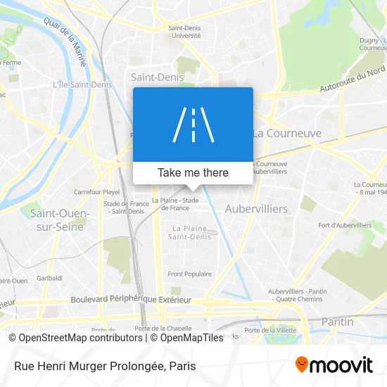Rue Henri Murger Prolongée map