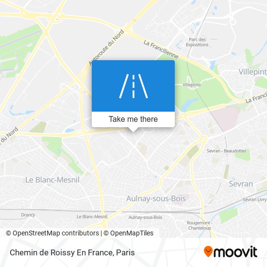 Chemin de Roissy En France map