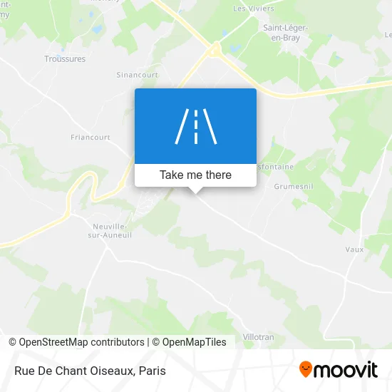 Rue De Chant Oiseaux map