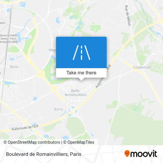 Boulevard de Romainvilliers map