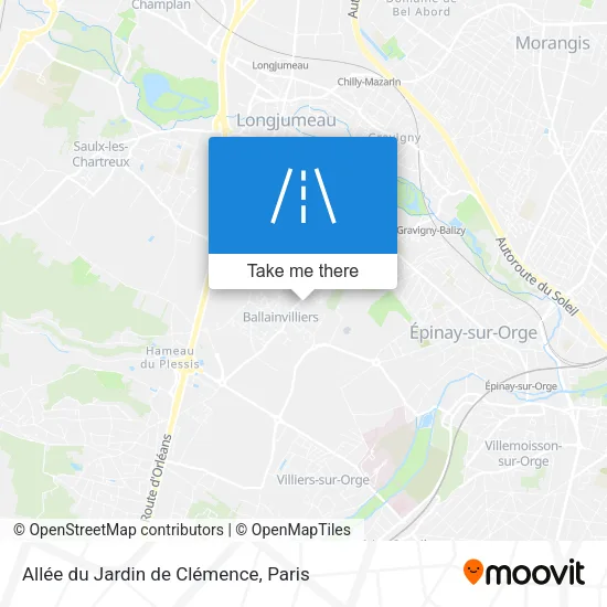 Allée du Jardin de Clémence map
