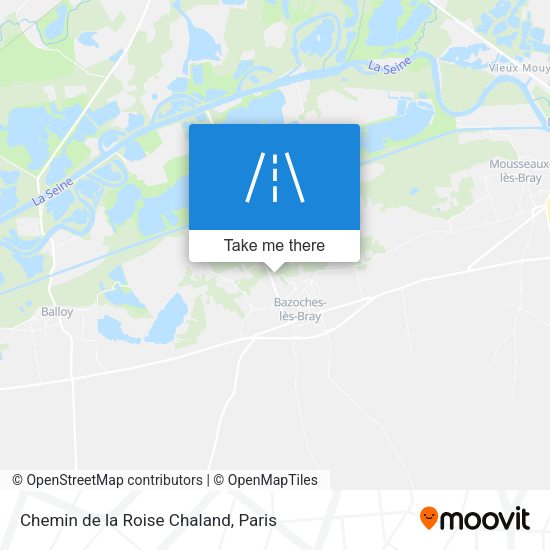 Chemin de la Roise Chaland map