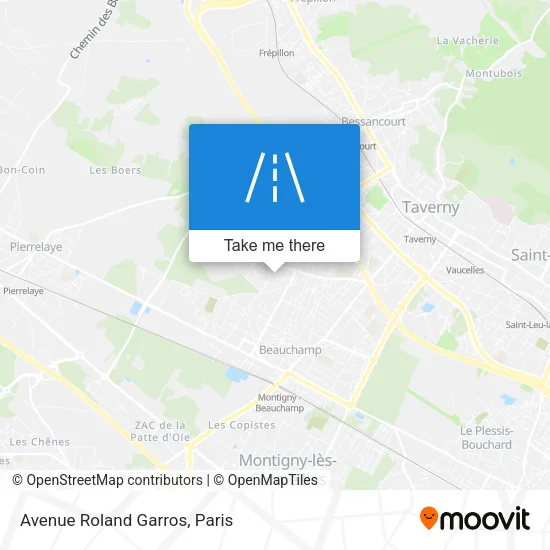 Avenue Roland Garros map