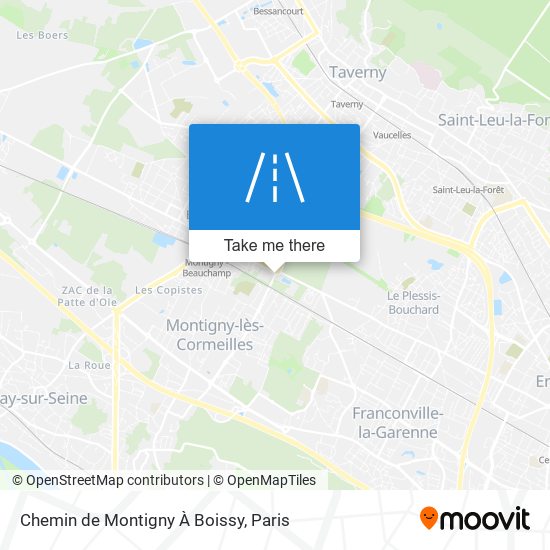 Mapa Chemin de Montigny À Boissy