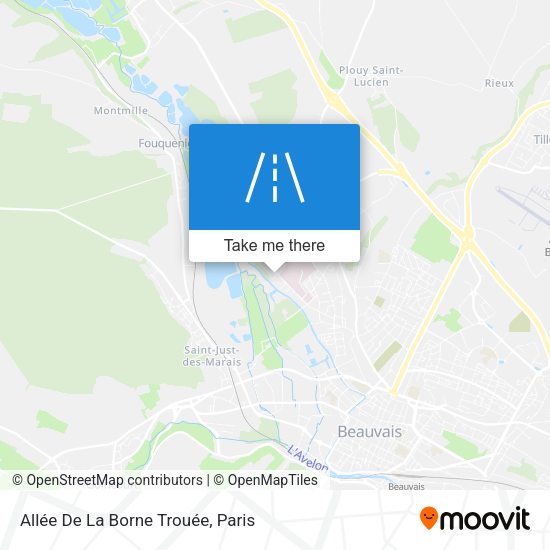 Allée De La Borne Trouée map