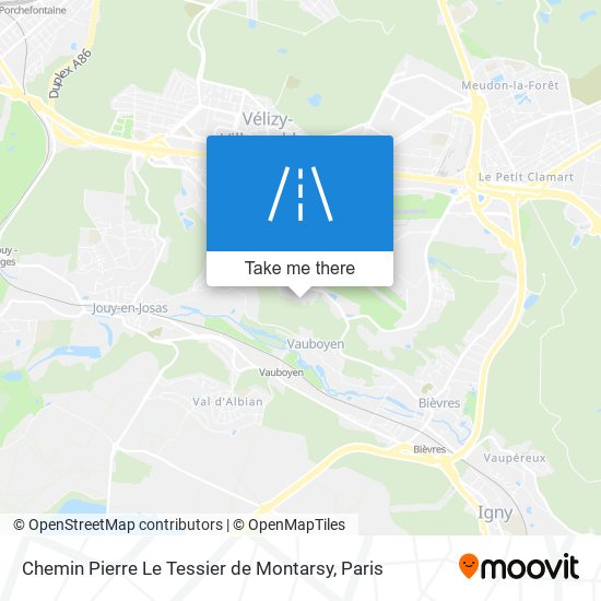 Mapa Chemin Pierre Le Tessier de Montarsy