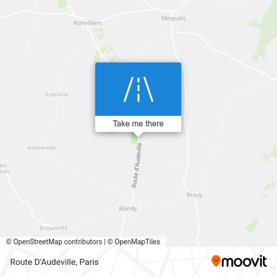 Route D'Audeville map