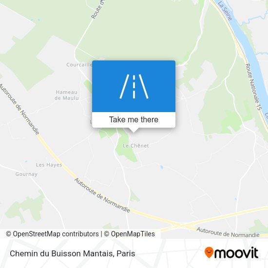 Chemin du Buisson Mantais map