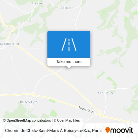 Chemin De Chalo-Saint-Mars À Boissy-Le-Szc map