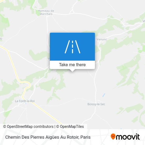 Chemin Des Pierres Aigües Au Rotoir map