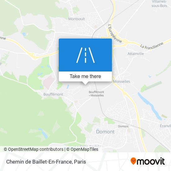 Chemin de Baillet-En-France map