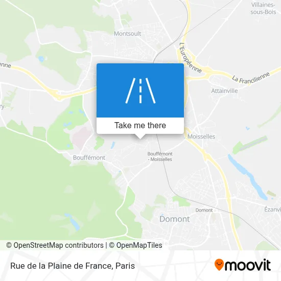 Rue de la Plaine de France map