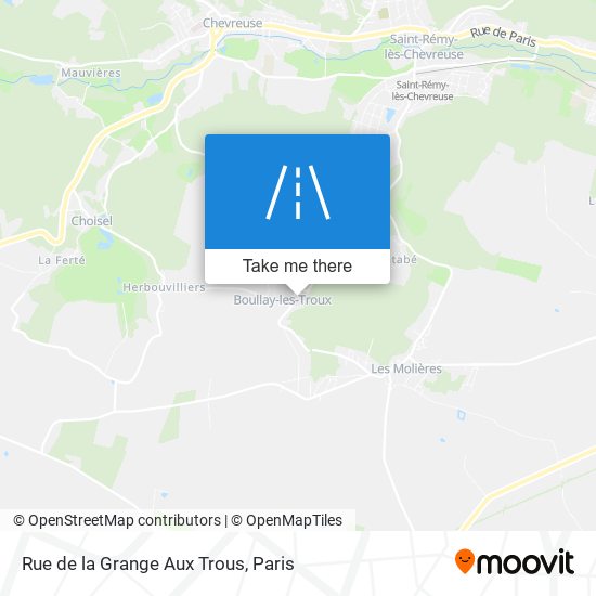 Mapa Rue de la Grange Aux Trous