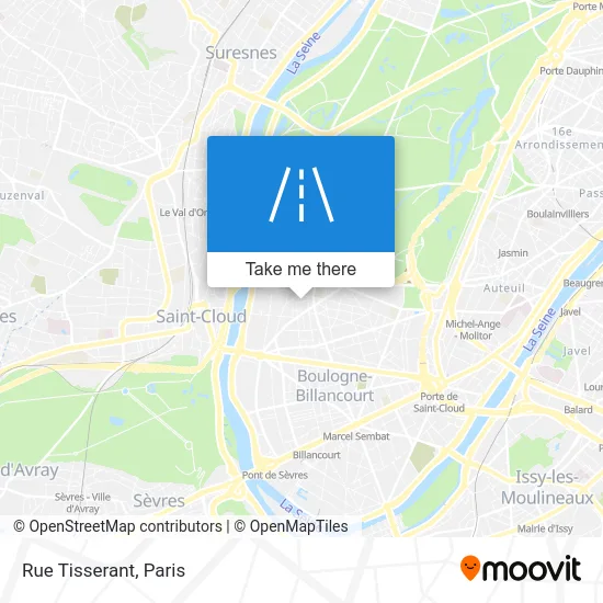 Rue Tisserant map