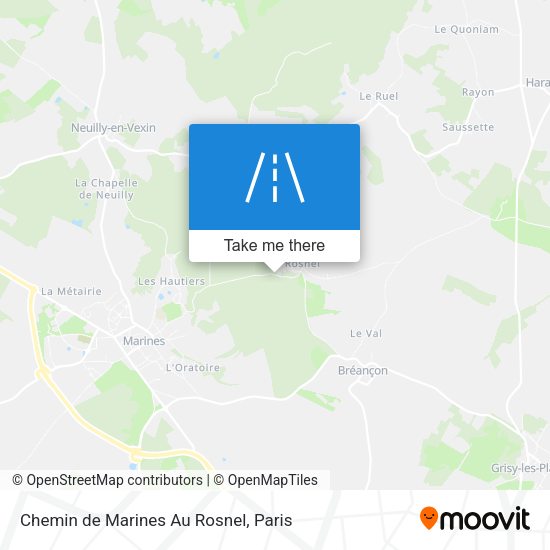 Chemin de Marines Au Rosnel map