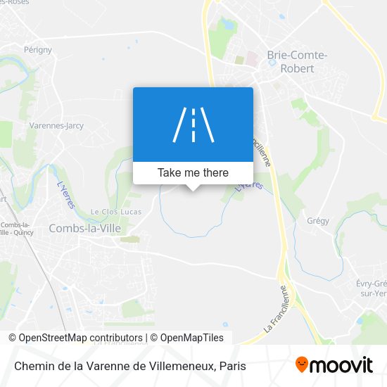 Chemin de la Varenne de Villemeneux map