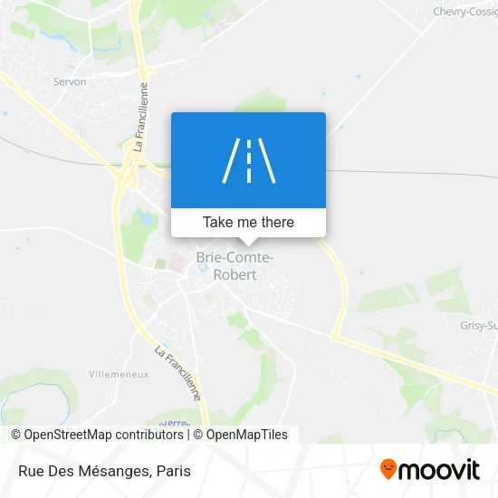 Rue Des Mésanges map