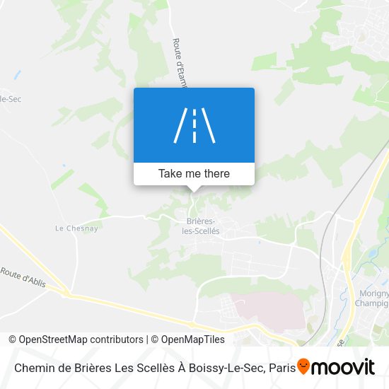 Chemin de Brières Les Scellès À Boissy-Le-Sec map