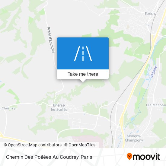 Chemin Des Poilées Au Coudray map