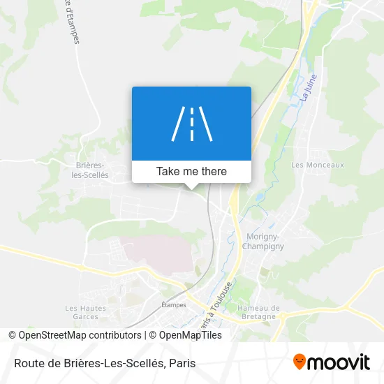 Route de Brières-Les-Scellés map